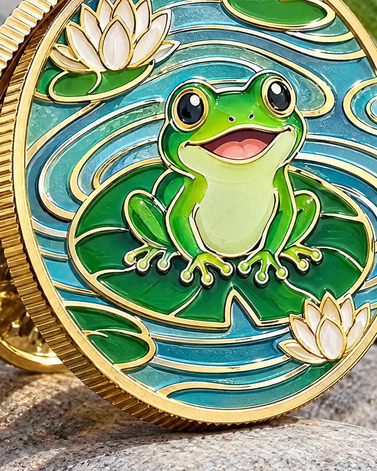 無事カエル コイン 細部