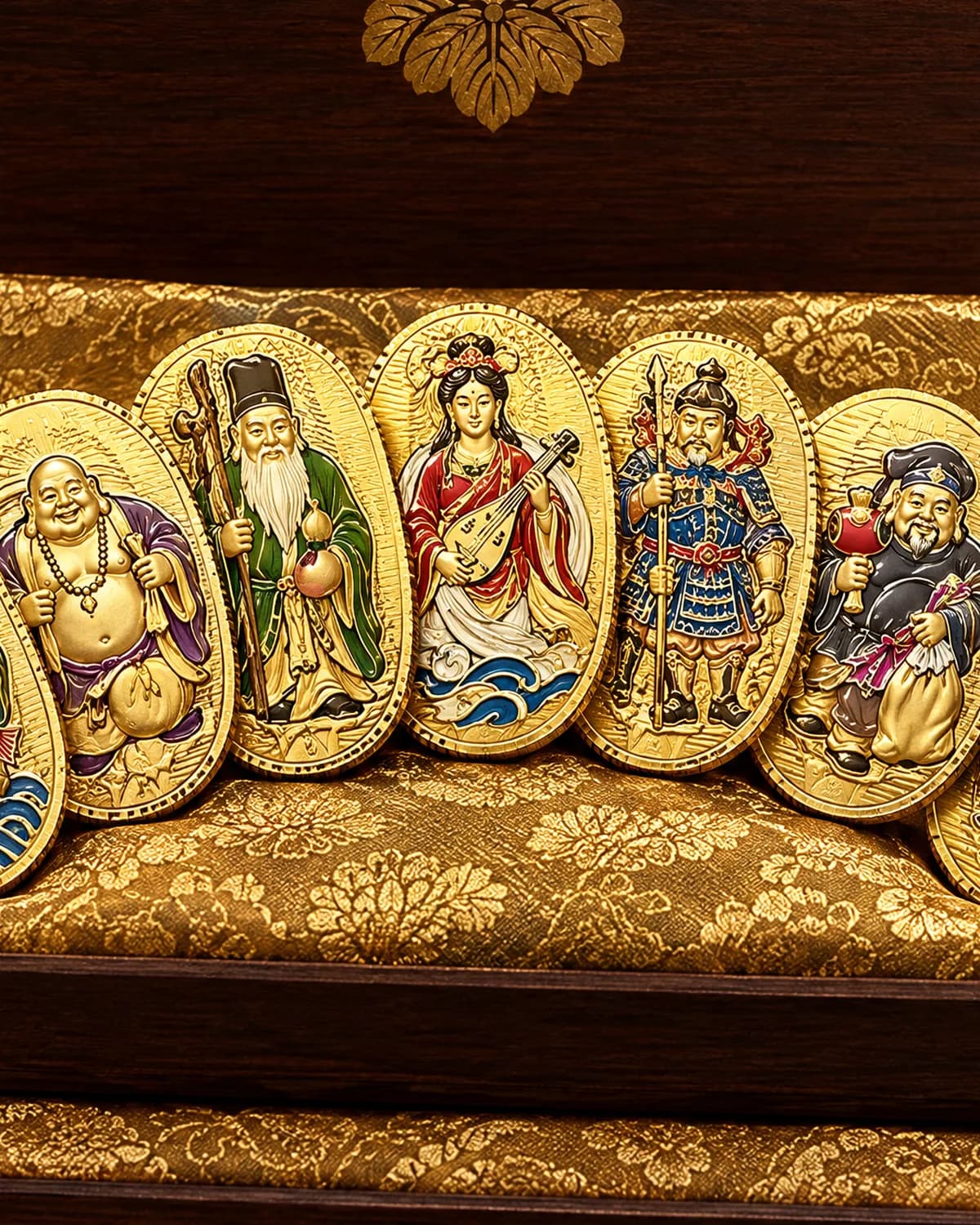 七福神 小判七枚揃え 総桐箱 細部